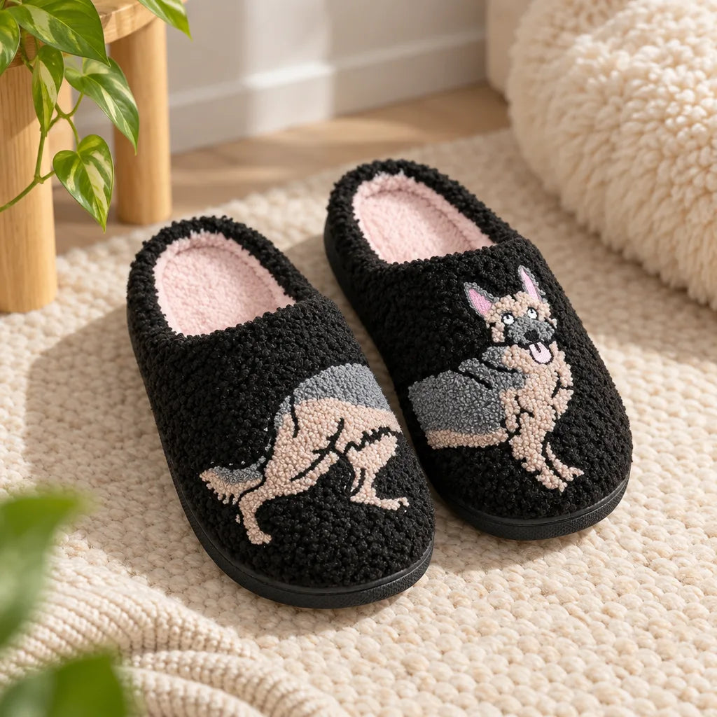 Chausson berger allemand peluche