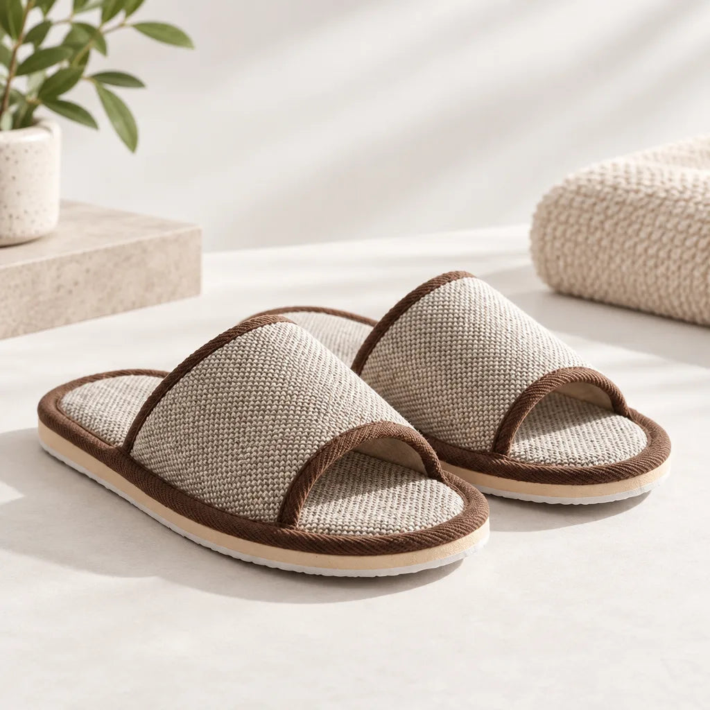 Chausson sandale homme tissu