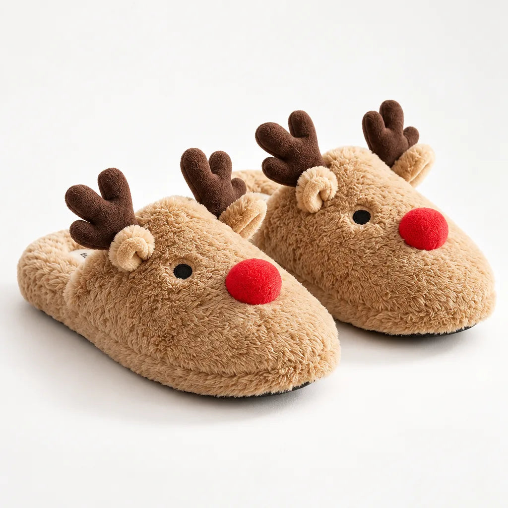 Chausson renne peluche