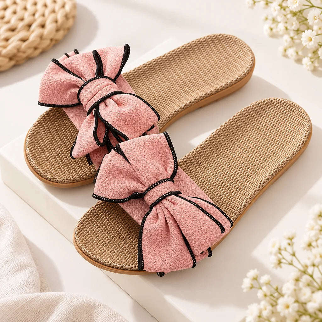 Chausson sandale femme noeud