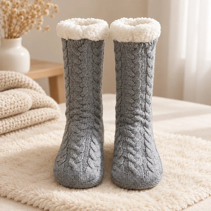 Chausson chaussette antidérapant femme