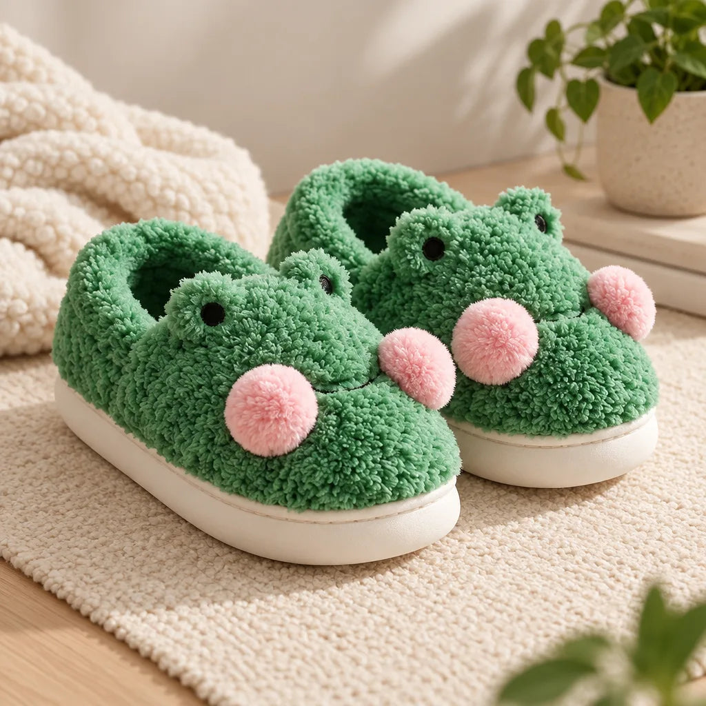Chausson grenouille vert
