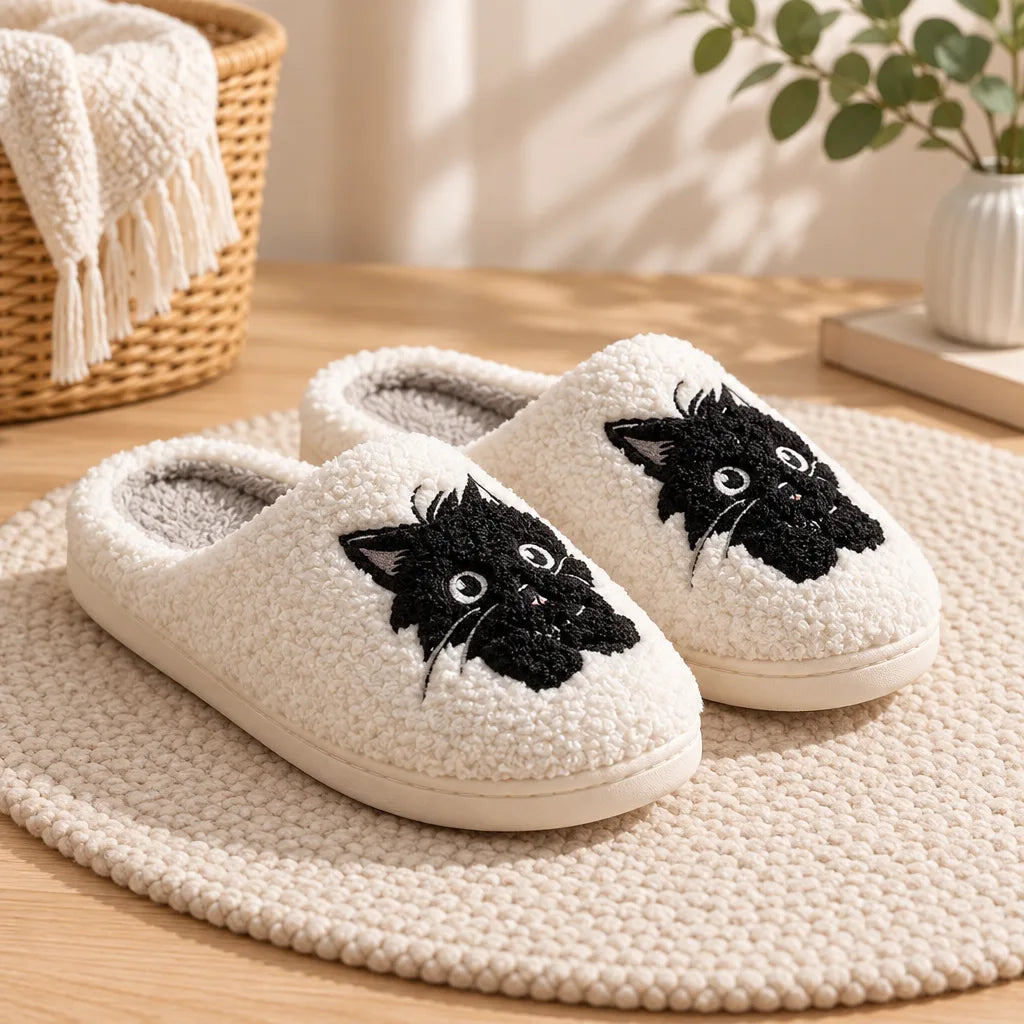 Chausson chat femme