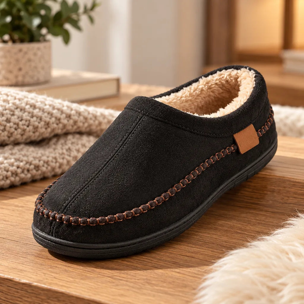 Chausson homme hiver fourré