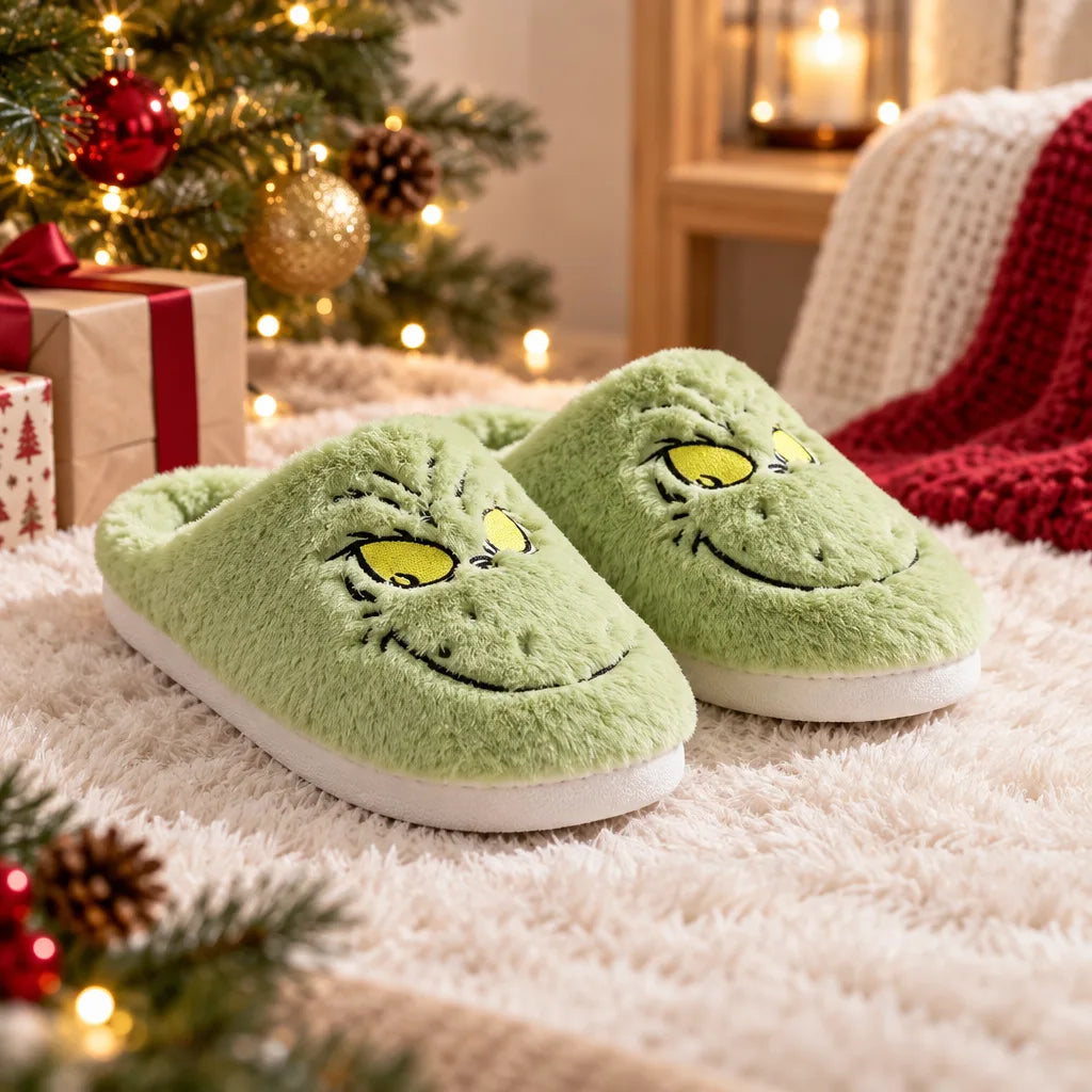 Chausson monstre vert noel