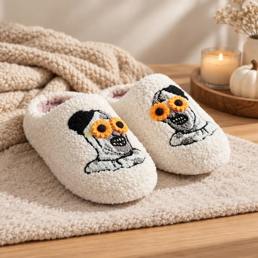 Chausson motif squelette interieur