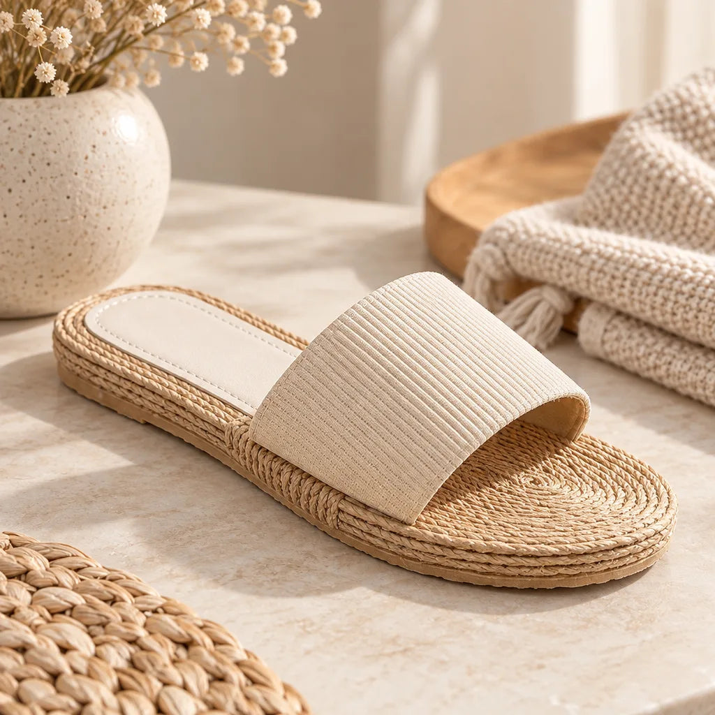 Chausson femme été beige