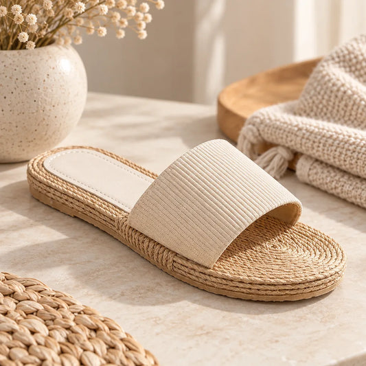 Chausson femme été beige