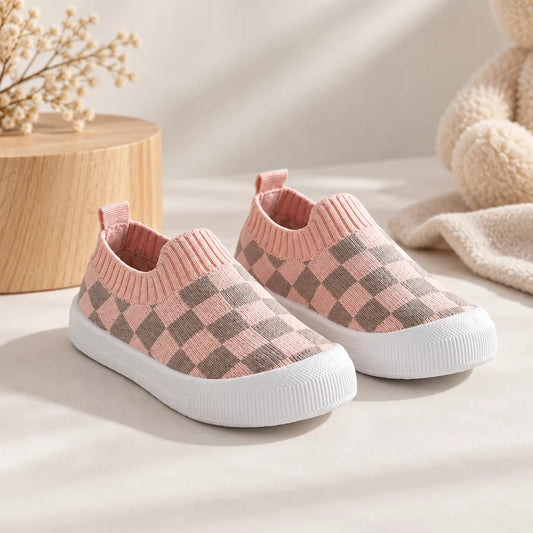 Chausson enfant carreaux