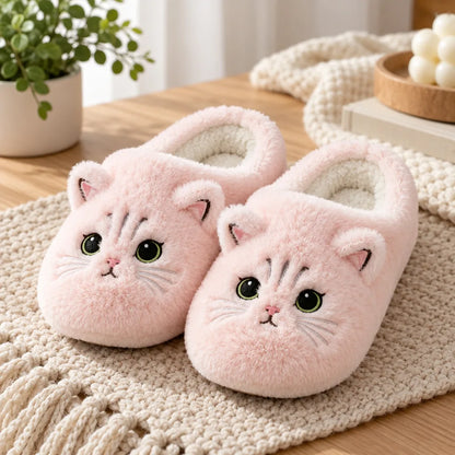 Chausson chat femme avec