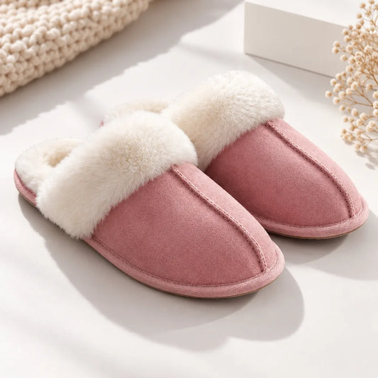 Chausson femme imitation daim
