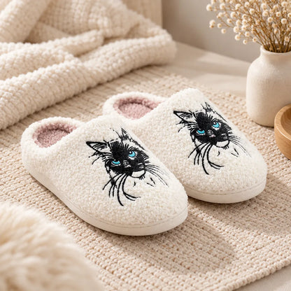 Chausson chat femme