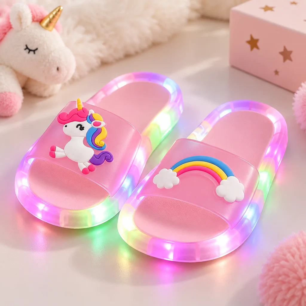 Chausson enfant licorne lumineux