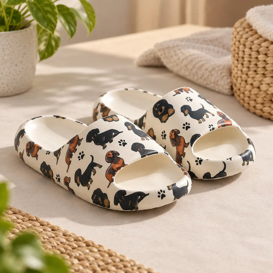 Chausson femme motif chien
