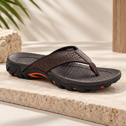 Tongs cuir pu homme