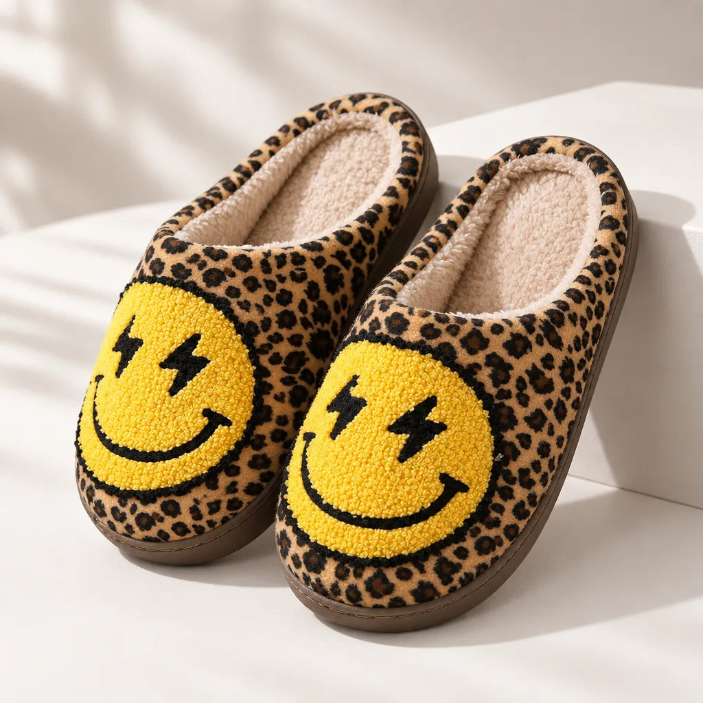 Chausson femme motif leopard
