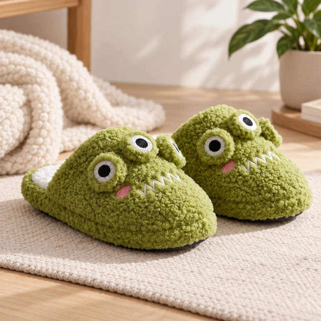 Chausson grenouille fausse fourrure