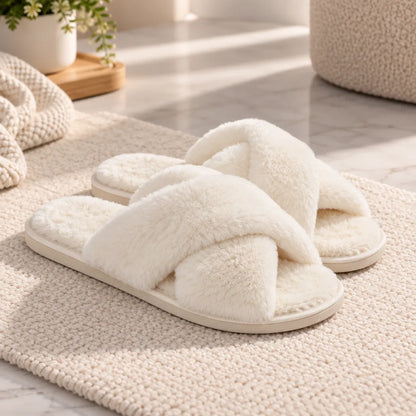 Chausson sandale femme peluche