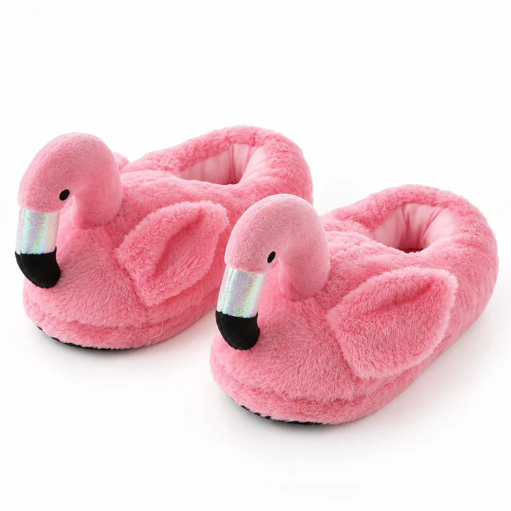 Chausson flamant rose femme