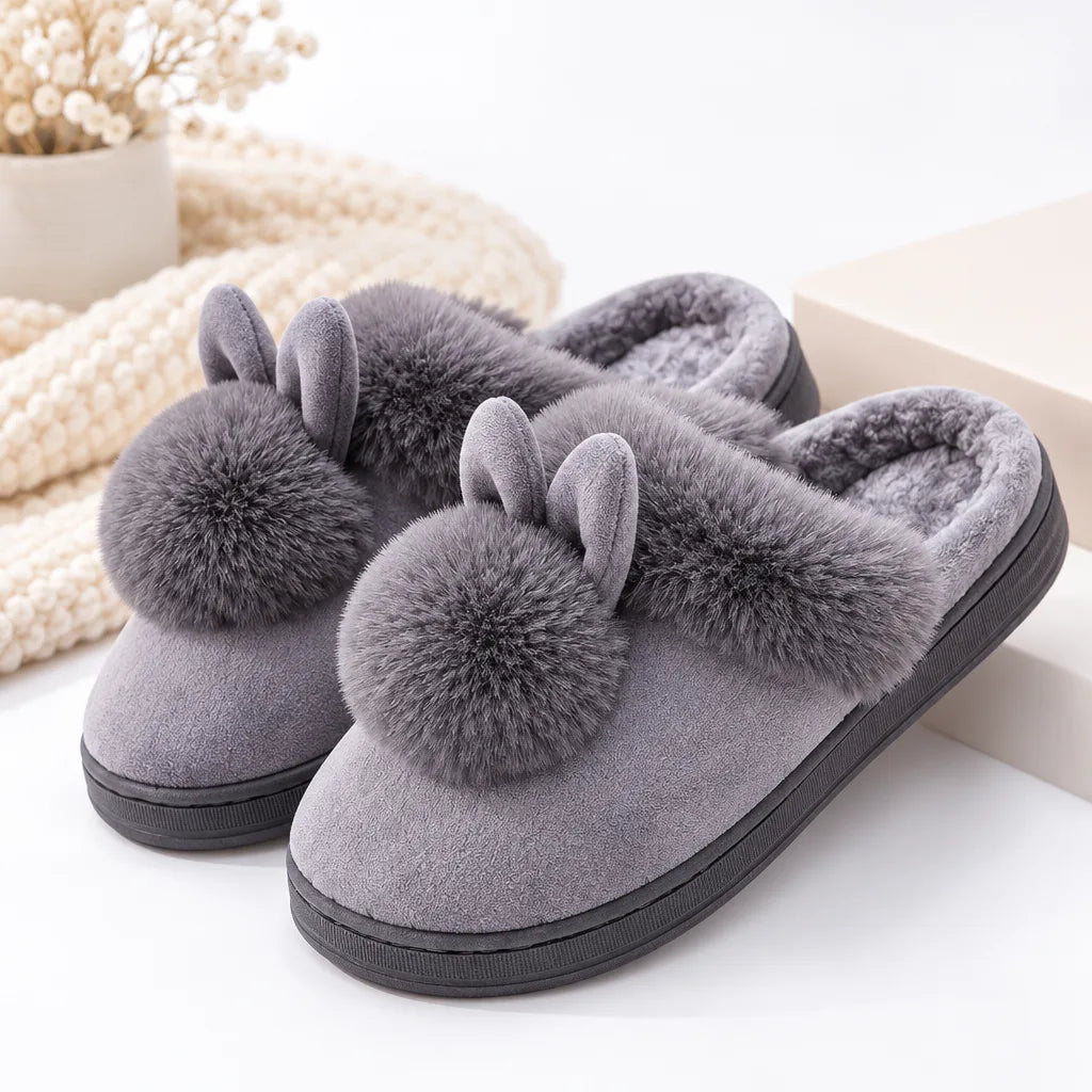Chausson femme lapin hiver