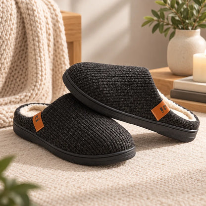 Chausson homme tricot fourré