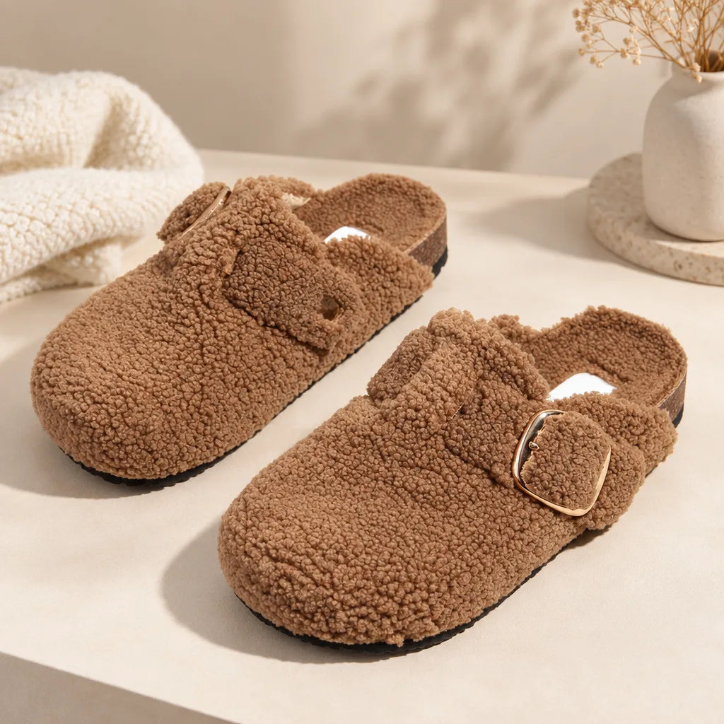Chausson mule laine mouton