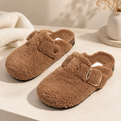 Chausson mule laine mouton