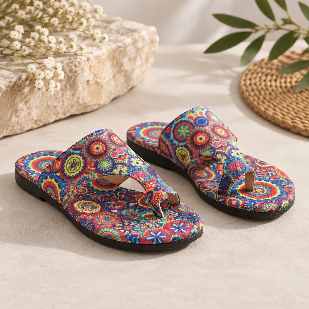 Sandales femme mandala ethnique