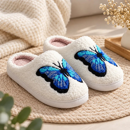 Chausson femme papillon doublure