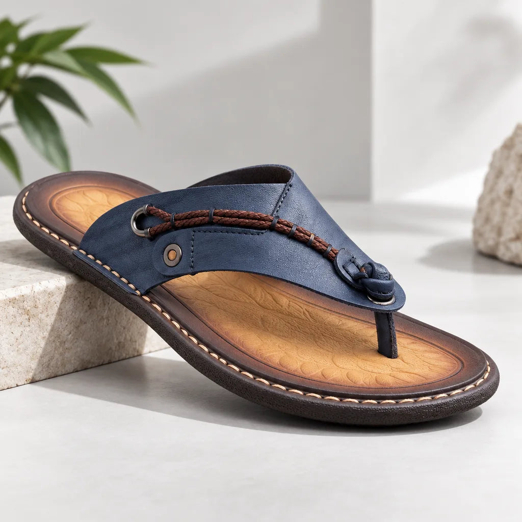 Chausson tong cuir homme