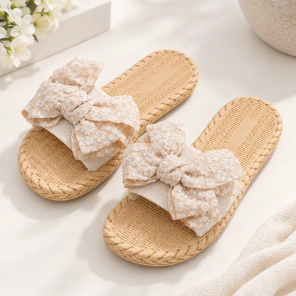 Chausson sandale femme noeud