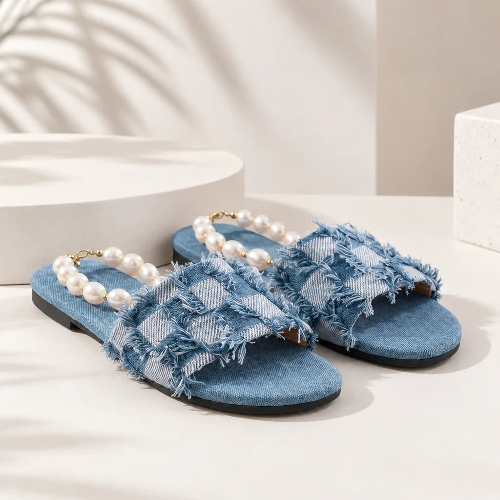 Sandale femme en denim