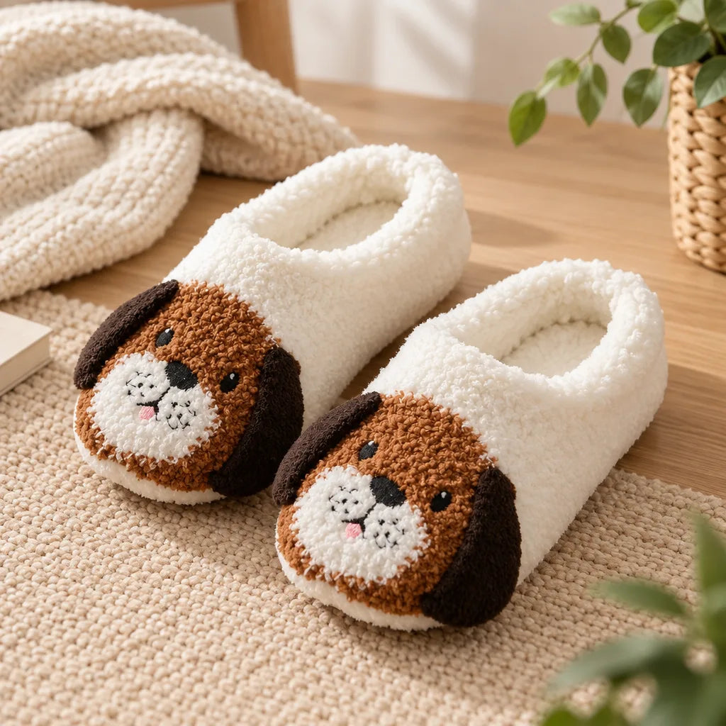 Chausson femme motif animal