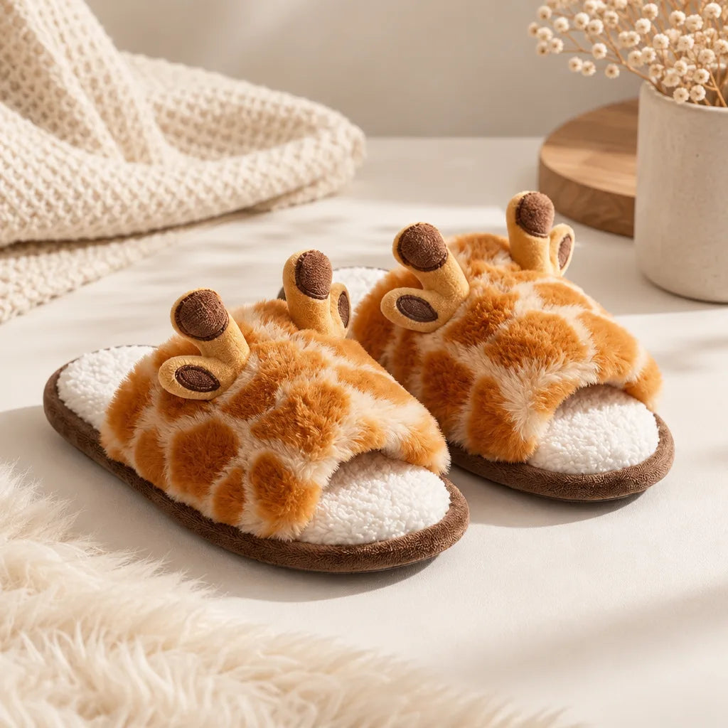 Chausson sandale girafe femme