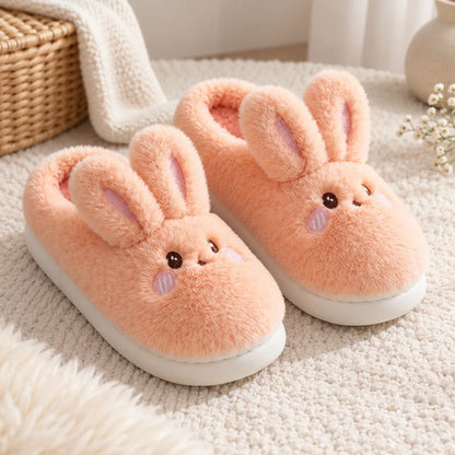 Chausson femme lapin fourrure