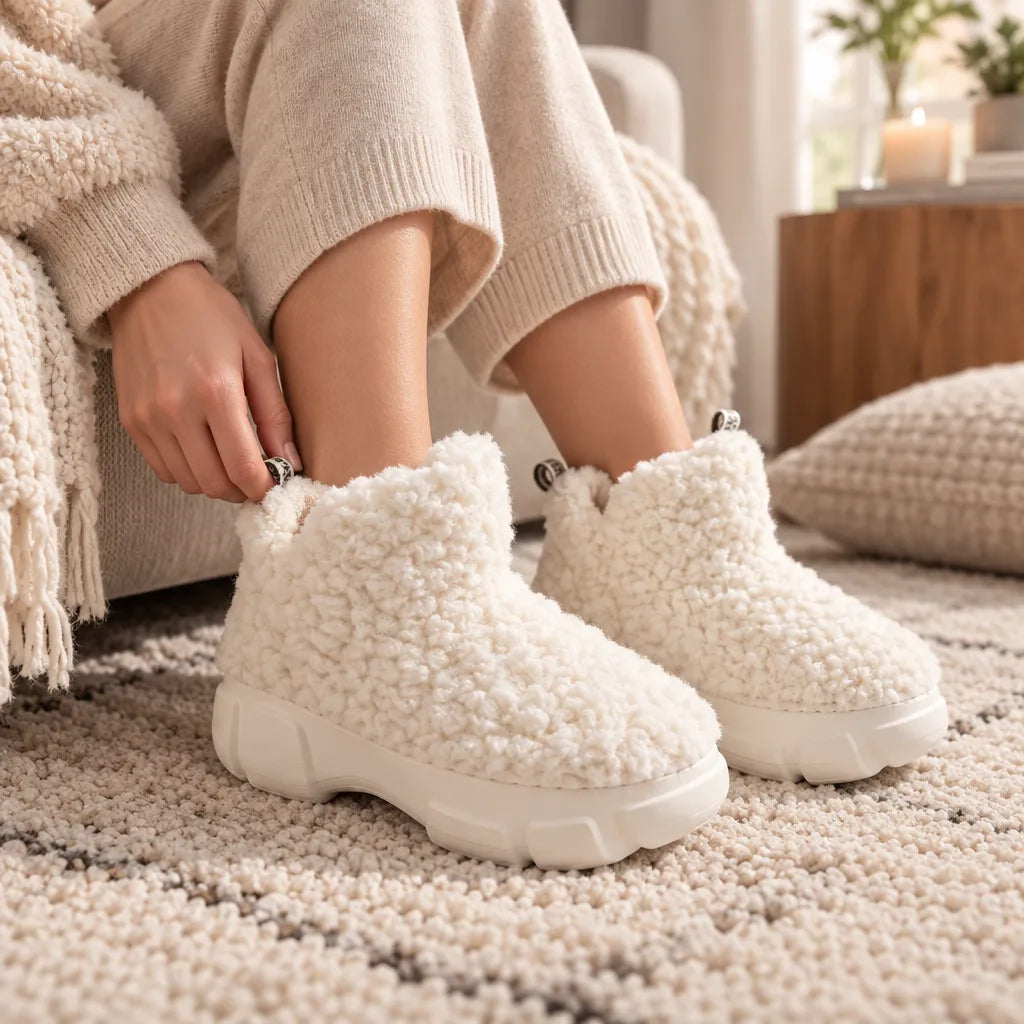 Chausson botte fourré femme