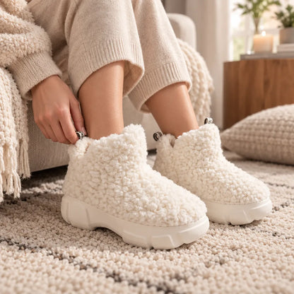 Chausson botte fourré femme