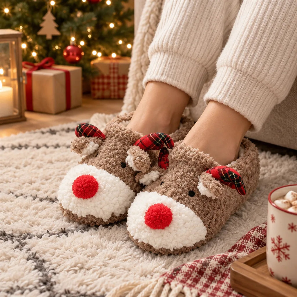 Chausson renne de noel