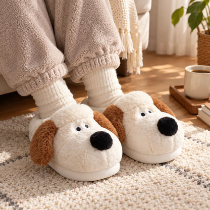 Chausson chien cartoon peluche