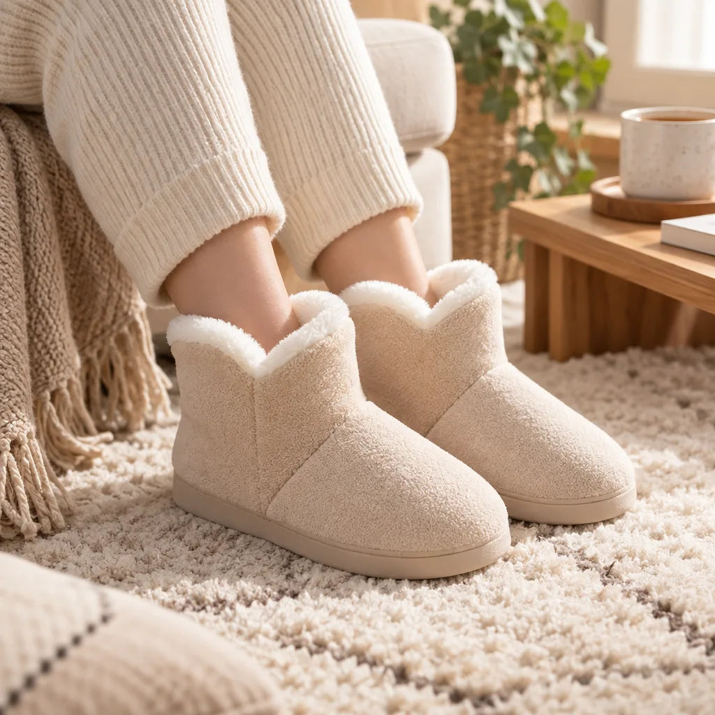 Chausson botte fourré femme