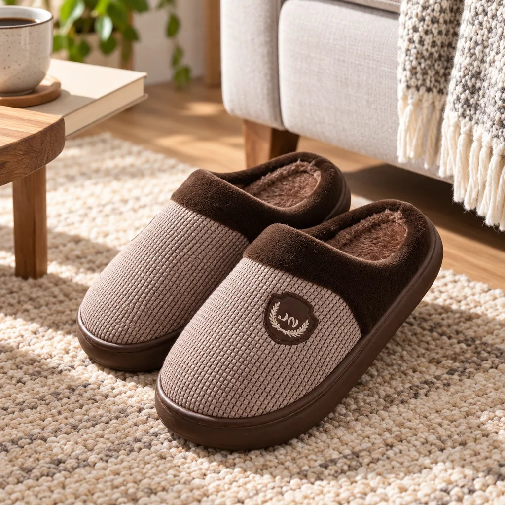 Chausson homme chaud fourrure