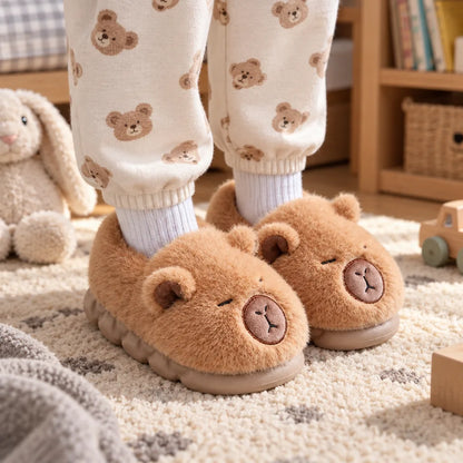 Chausson enfant capybara fausse