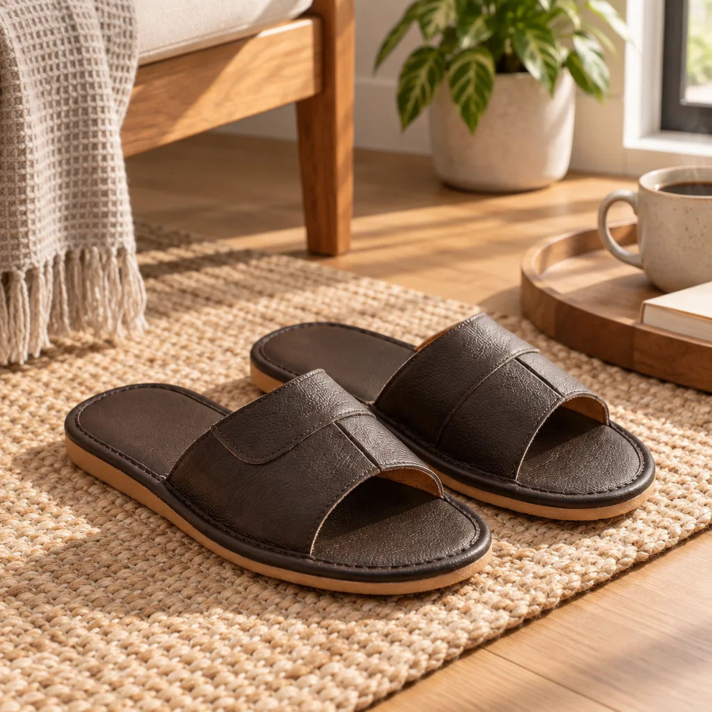 Chausson sandale homme cuir