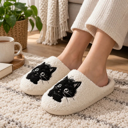 Chausson chat femme