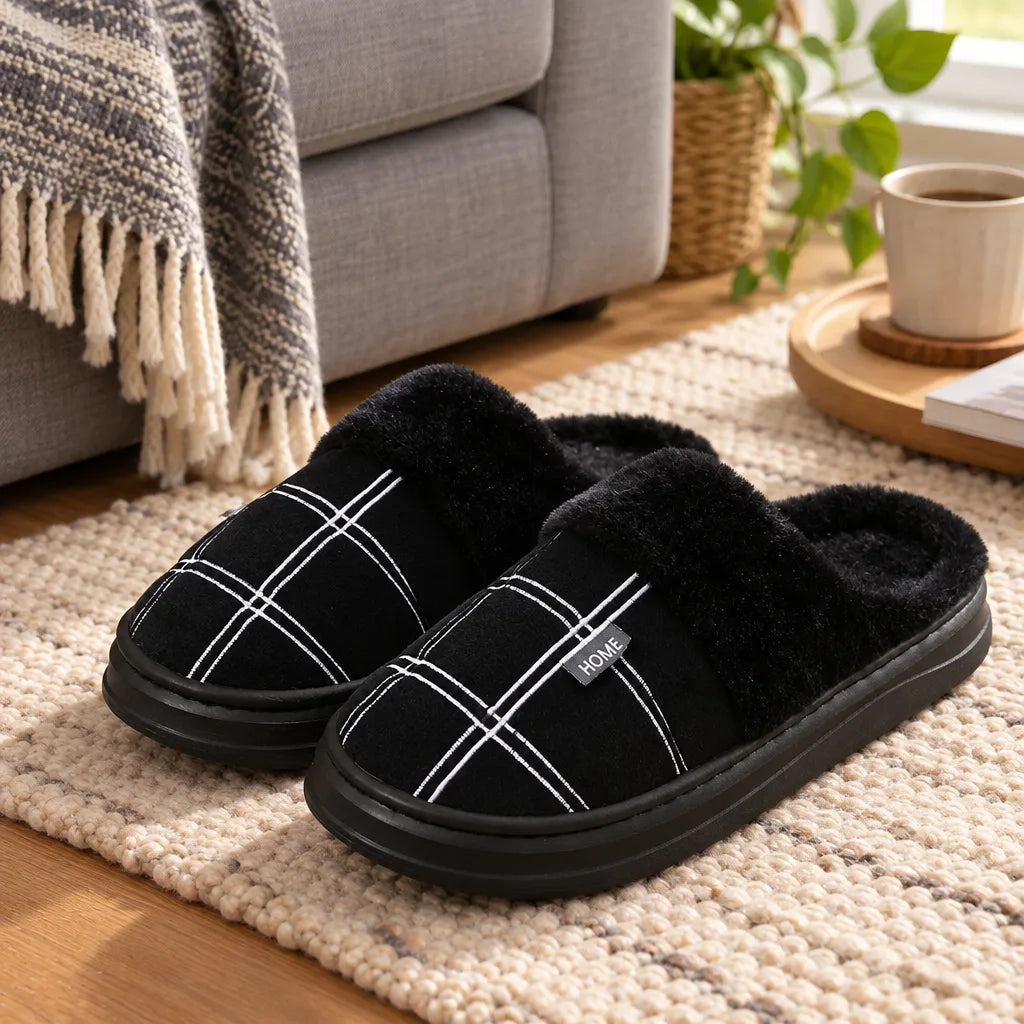 Chausson homme flanelle vichy