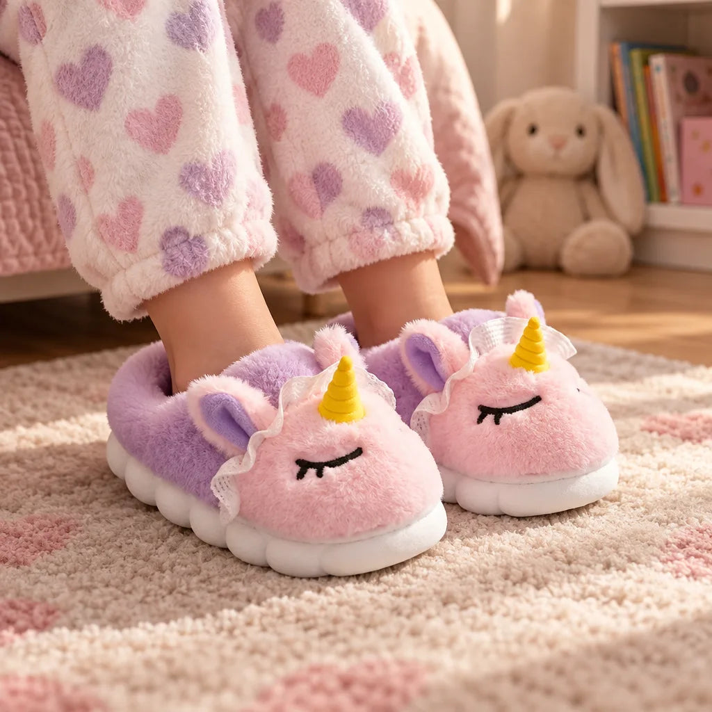 Chausson licorne enfant fille
