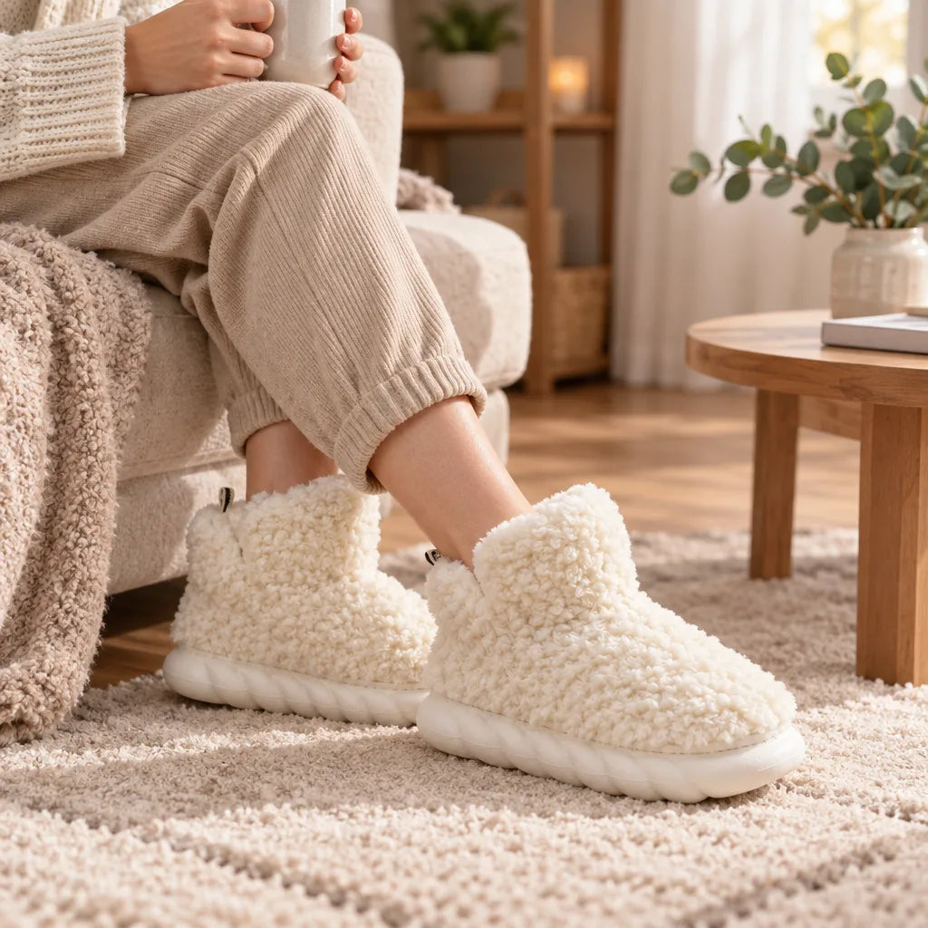 Chausson botte fourré femme