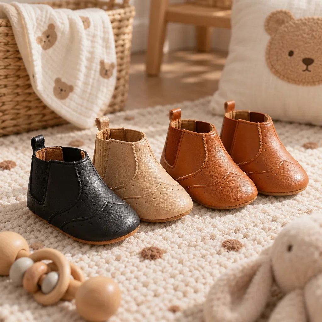 Chausson bebe cuir