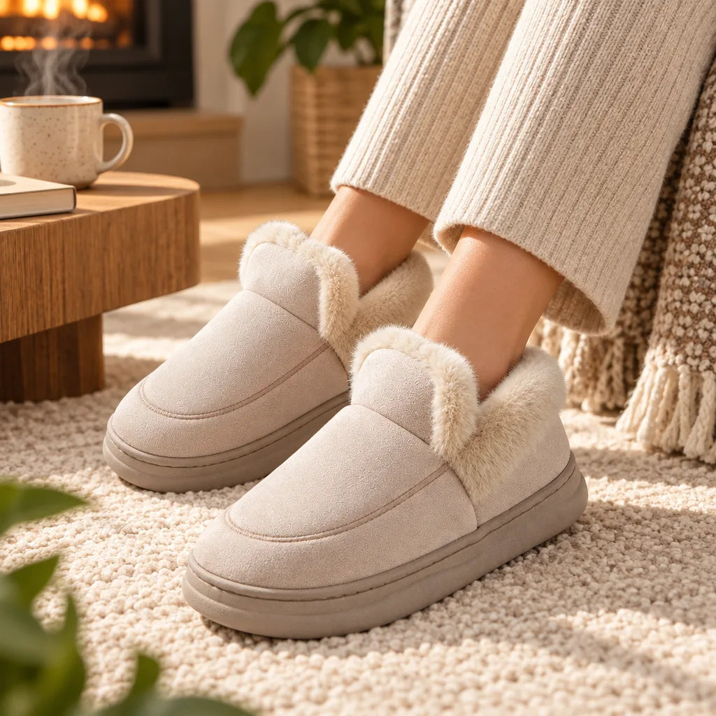 Chausson botte fourré femme