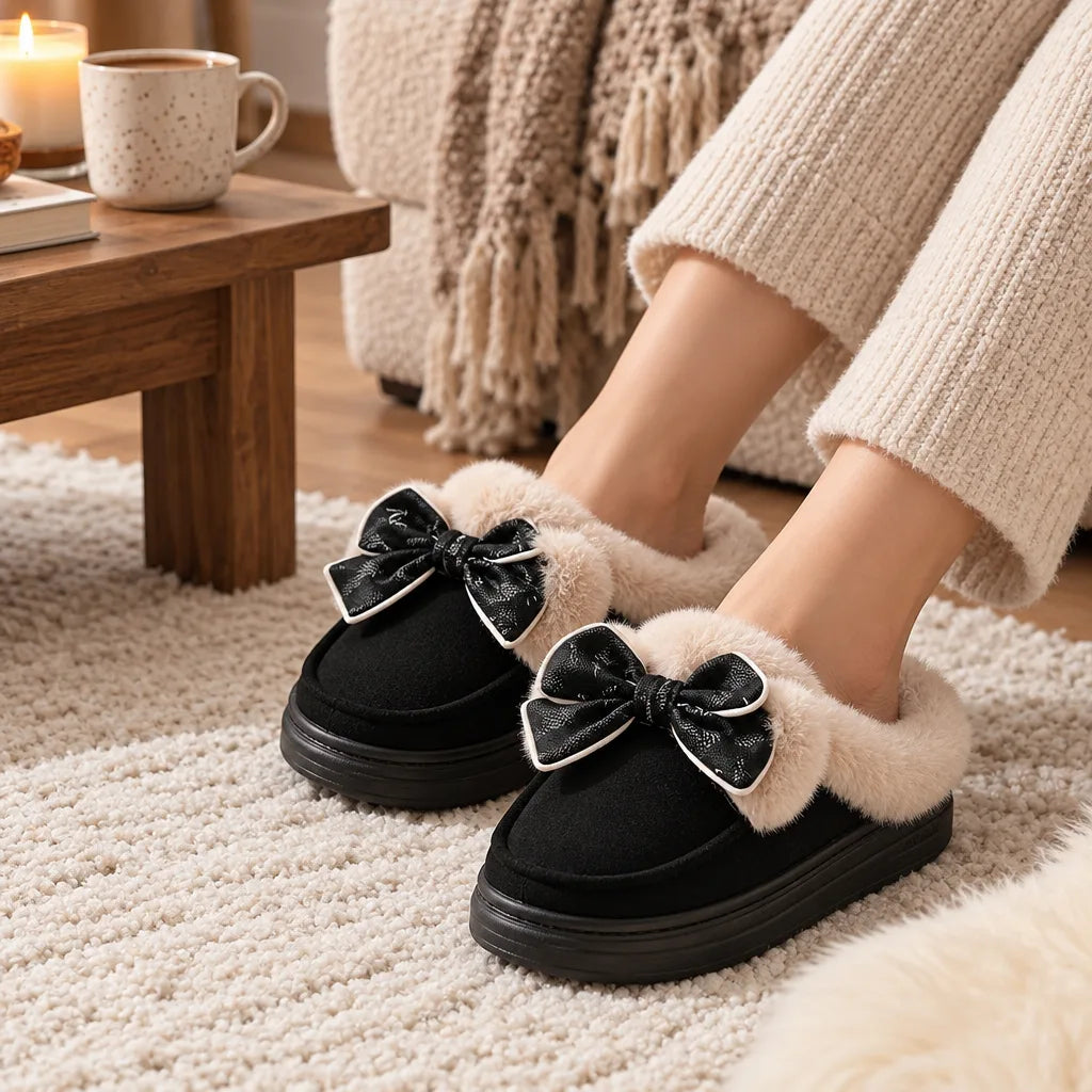 Chausson femme hiver polyester